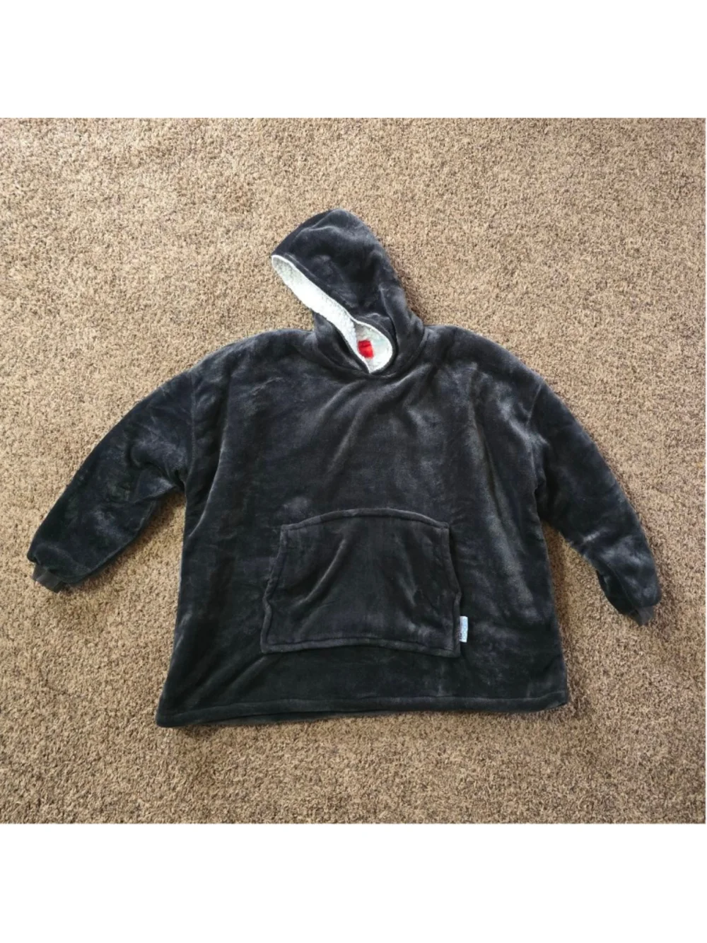 Kid's The Oodie Gray & White Oversized Hoodie - One Size (4-13)